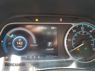 2022 Nissan LEAF SV Plus with VIN 1N4BZ1CV0NC559667, listed as a Copart auction lot 53460345 with 21,772 mi miles and Salvage Title. Bid and sale history available at DreamBid. Image 9.