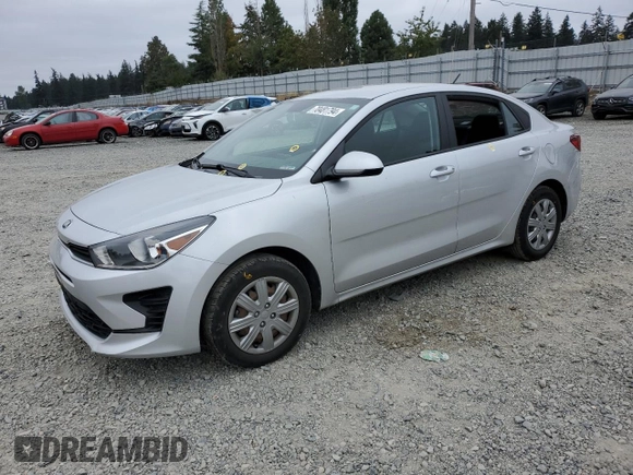 2021 Kia Rio LX with VIN 3KPA24AD7ME395704, listed as a Copart auction lot 70481794 with 0 mi miles and Salvage Title. Bid and sale history available at carsss.com. Image 1.