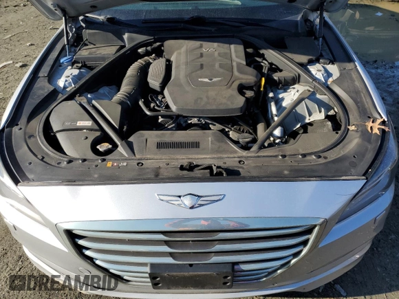 2017 Genesis G80 3.8L with VIN KMHGN4JE2HU211363, listed as a Copart auction lot 47170105 with 142,800 mi miles and Salvage Title. Bid and sale history available at carsss.com. Image 11.