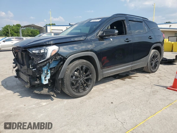 2021 GMC Terrain SLT with VIN 3GKALPEV6ML362999, listed as a Copart auction lot 59303575 with 34,979 mi miles and Salvage title. Bid and sale history available at DreamBid. Image 1.
