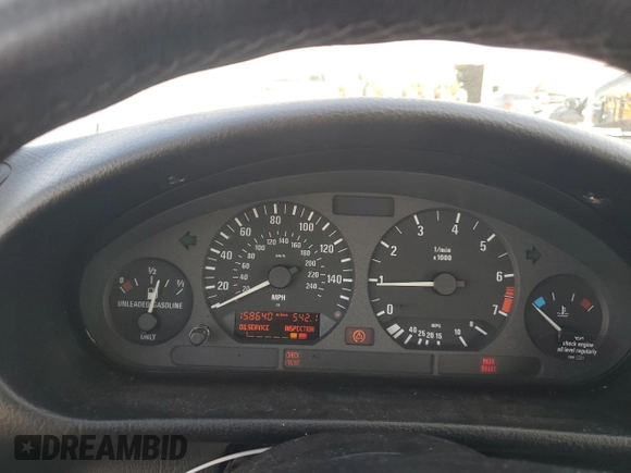 1998 BMW 3 Series 328iA with VIN WBACD4322WAV65078, listed as a Copart auction lot 48259125 with 158,640 mi miles and Salvage Title. Bid and sale history available at carsss.com. Image 9.