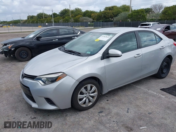 2015 Toyota Corolla L with VIN 2T1BURHE3FC357768, listed as a IAAI auction lot 41965849 with 137,166 mi miles and . Bid and sale history available at DreamBid. Image 2.