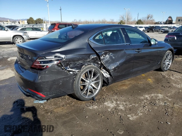 2022 Genesis G70 2.0T z VIN KMTG34TA5NU085937, wystawiony jako Copart lot #47049485 z przebiegiem 25 470 mil mil oraz Szkoda całkowita • Salvage title. Historia ofert i sprzedaży dostępna na DreamBid. Obrazek 3.
