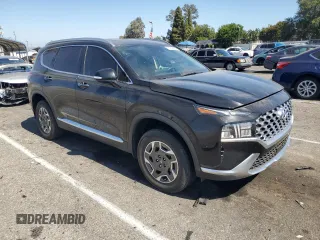 2022 Hyundai Santa Fe Hybrid Blue with VIN KM8S2DA10NU037501, listed as a Copart auction lot 61208664 with 0 mi miles and Salvage Title. Bid and sale history available at carsss.com. Image 4.