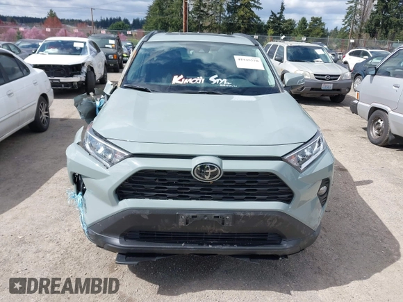2019 Toyota RAV4 XLE Premium with VIN 2T3A1RFV7KW076483, listed as a IAAI auction lot 41945570 with 9,334 mi miles. Bid and sale history available at carsss.com. Image 12.