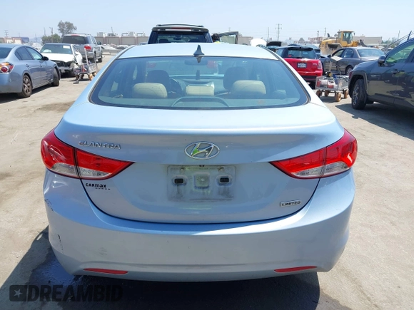 2012 Hyundai Elantra Limited with VIN KMHDH4AE5CU464938, listed as a IAAI auction lot 42572413 with 181,076 mi miles and . Bid and sale history available at DreamBid. Image 16.