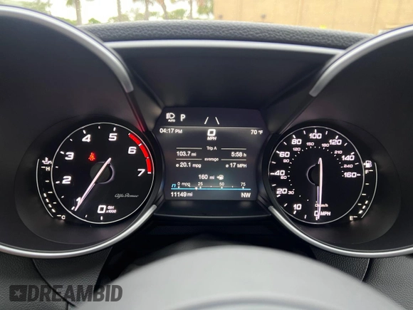 2022 Alfa Romeo Giulia with VIN ZARFAMAN7N7660663, listed as a Copart auction lot 47428075 with 11,210 mi miles and Salvage title. Bid and sale history available at DreamBid. Image 8.