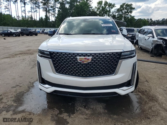 2021 Cadillac Escalade Premium Luxury with VIN 1GYS4CKL4MR240864, listed as a Copart auction lot 54990944 with 74,712 mi miles and Salvage Title. Bid and sale history available at carsss.com. Image 5.