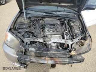 2001 Honda Civic LX with VIN JHMES16521S000353, listed as a Copart auction lot 47652345 with 0 mi miles and Salvage Title. Bid and sale history available at carsss.com. Image 12.