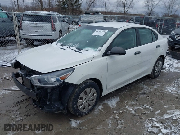 2018 Kia Rio LX with VIN 3KPA24AB8JE057223, listed as a IAAI auction lot 41705738 with 97,674 mi miles. Bid and sale history available at carsss.com. Image 2.