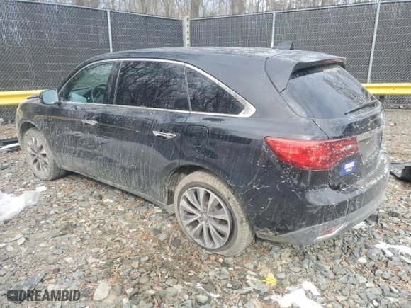 2015 Acura MDX Tech Pkg with VIN 5FRYD3H42FB006486, listed as a Copart auction lot 41821435 with 146,189 mi miles and Salvage Title. Bid and sale history available at carsss.com. Image 2.