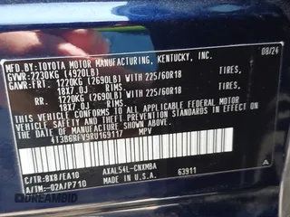 2024 Toyota RAV4 Hybrid XLE Premium with VIN 4T3B6RFV9RU169117, listed as a IAAI auction lot 42315608 with 29,069 mi miles and . Bid and sale history available at DreamBid. Image 9.