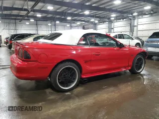 1996 Ford Mustang GT with VIN 1FALP45X8TF172161, listed as a Copart auction lot 60905325 with 91,517 mi miles and Salvage title. Bid and sale history available at DreamBid. Image 3.