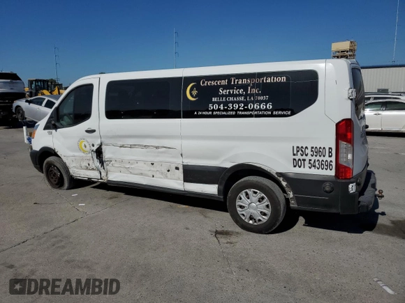 2019 Ford Transit Passenger XL with VIN 1FBZX2ZM5KKB53893, listed as a Copart auction lot 76697814 with 202,429 mi miles and Salvage title. Bid and sale history available at DreamBid. Image 2.