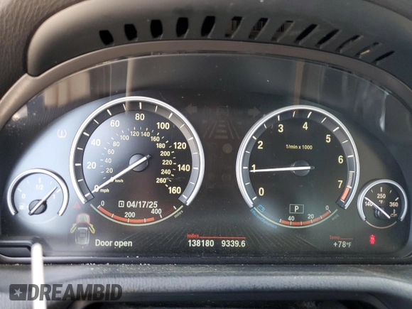 2014 BMW X3 xDrive35i with VIN 5UXWX7C53EL984609, listed as a Copart auction lot 53712325 with 138,180 mi miles and Salvage Title. Bid and sale history available at DreamBid. Image 9.