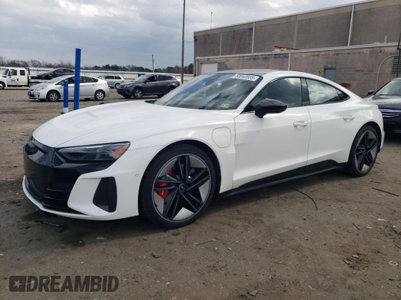 2022 Audi RS e-tron GT z VIN WAUAHBFW1N7900678, wystawiony jako Copart lot #50043505 z przebiegiem 23 064 mil mil oraz Szkody całkowita. Historia ofert i sprzedaży dostępna na DreamBid. Obrazek 1.