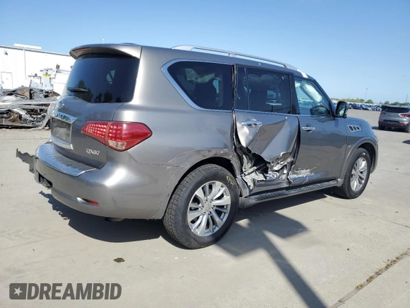 2016 Infiniti QX80 with VIN JN8AZ2NEXG9125687, listed as a Copart auction lot 52184535 with 149,495 mi miles and Salvage title. Bid and sale history available at DreamBid. Image 3.