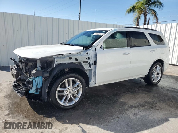 2023 Dodge Durango GT z VIN 1C4RDHDG9PC571898, wystawiony jako Copart lot #86014464 z przebiegiem 24 699 mil mil oraz Czysty tytuł • Clean title. Historia ofert i sprzedaży dostępna na DreamBid. Obrazek 1.