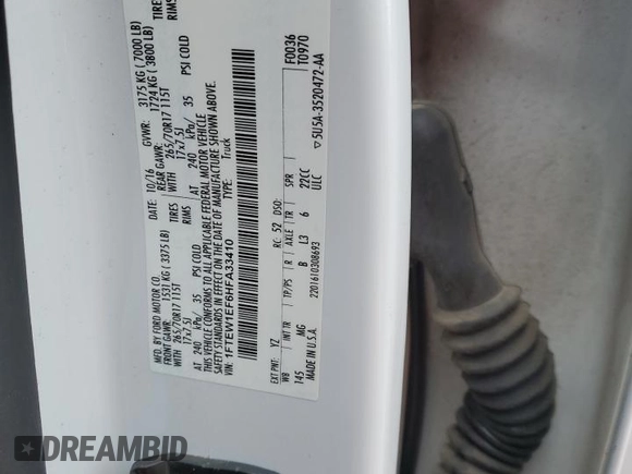 2017 Ford F-150 XL с VIN 1FTEW1EF6HFA33410, выставлен на аукционе Copart как лот 89327255 с пробегом 185 964 миль миль и Чистый • Clean title. История ставок и продаж доступна на DreamBid. Изображение 14.
