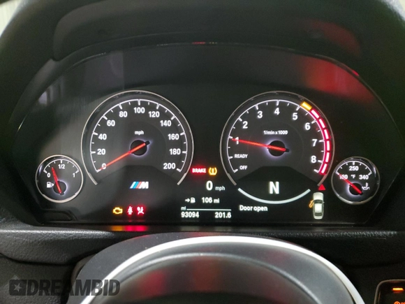 2016 BMW M3 with VIN WBS8M9C5XG5D30188, listed as a Copart auction lot 40713024 with 93,094 mi miles. Bid and sale history available at carsss.com. Image 9.