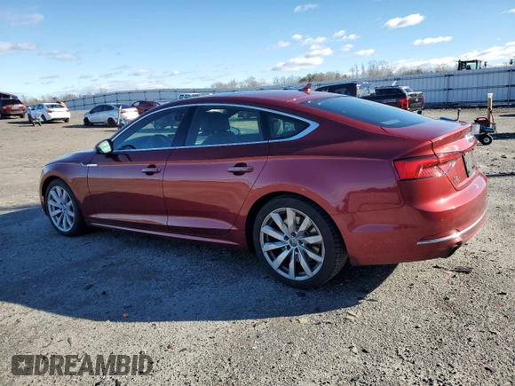2018 Audi A5 Sportback Premium Plus with VIN WAUBNCF51JA005232, listed as a Copart auction lot 37295694 with 96,134 mi miles. Bid and sale history available at carsss.com. Image 2.
