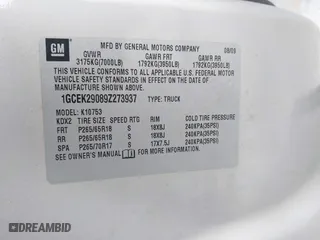 2009 Chevrolet Silverado 1500 LT with VIN 1GCEK29089Z273937, listed as a IAAI auction lot 41880478 with 144,682 mi miles. Bid and sale history available at carsss.com. Image 9.