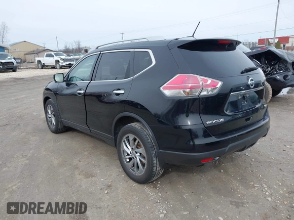 2015 Nissan Rogue SL with VIN 5N1AT2MV2FC868033, listed as a IAAI auction lot 41917999 with 99,547 mi miles. Bid and sale history available at carsss.com. Image 3.