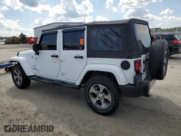2018 Jeep Wrangler JK Unlimited Sahara with VIN 1C4HJWEG2JL922021, listed as a Copart auction lot 67796004 with 82,056 mi miles and Salvage Title. Bid and sale history available at carsss.com. Image 2.