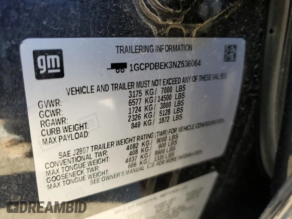 2022 Chevrolet Silverado 1500 Custom with VIN 1GCPDBEK3NZ536064, listed as a Copart auction lot 87393114 with 52,729 mi miles and Salvage Title. Bid and sale history available at carsss.com. Image 15.