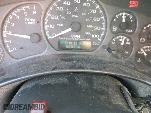 2002 Chevrolet Tahoe LS with VIN 1GNEC13V62R244378, listed as a Copart auction lot 84209834 with 350,780 mi miles and Salvage Title. Bid and sale history available at carsss.com. Image 9.