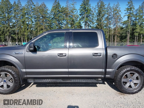 2018 Ford F-150 XL with VIN 1FTEW1E55JFC57989, listed as a IAAI auction lot 42395654 with 55,505 mi miles and . Bid and sale history available at DreamBid. Image 15.