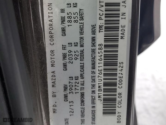2014 Mazda Mazda3 i Sport with VIN JM1BM1U76E1164588, listed as a Copart auction lot 87771035 with 231,970 mi miles and Clean Title. Bid and sale history available at carsss.com. Image 12.