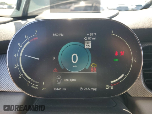 2024 MINI Convertible Cooper S with VIN WMW43DL09R3R68134, listed as a Copart auction lot 56336425 with 18,143 mi miles and Salvage title. Bid and sale history available at DreamBid. Image 9.