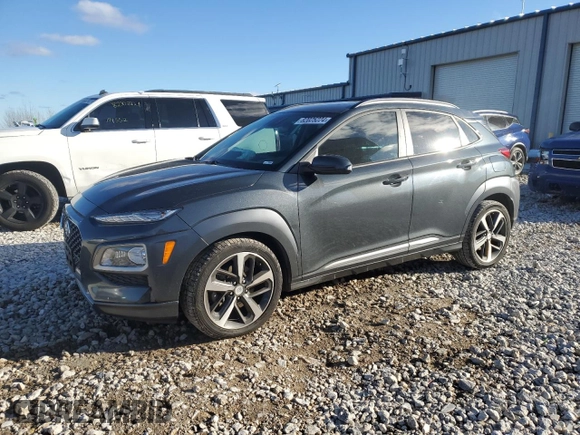 2020 Hyundai Kona Limited with VIN KM8K33A51LU416806, listed as a Copart auction lot 82025224 with 118,646 mi miles and Non Repairable. Bid and sale history available at carsss.com. Image 1.