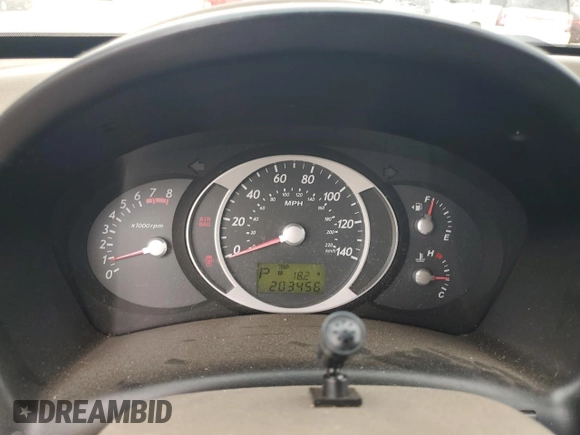2007 Hyundai Tucson GLS with VIN KM8JM12B27U495748, listed as a Copart auction lot 65995374 with 203,456 mi miles and Salvage Title. Bid and sale history available at carsss.com. Image 9.