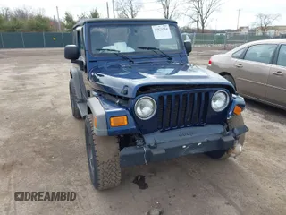 2005 Jeep Wrangler Sport with VIN 1J4FA49S05P384308, listed as a IAAI auction lot 41821354 with 106,394 mi miles. Bid and sale history available at carsss.com. Image 1.