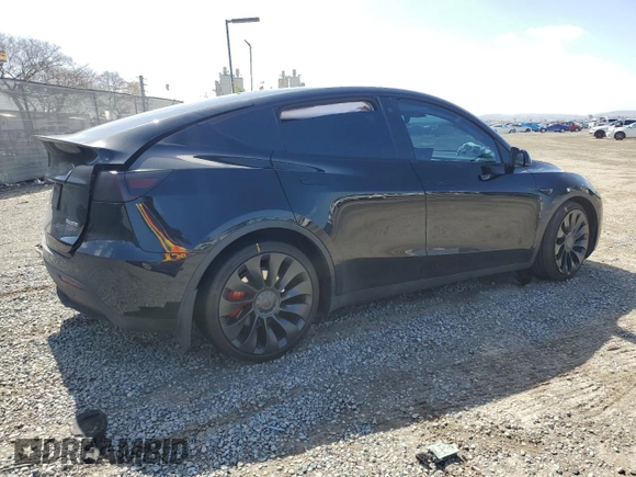 2022 Tesla Model Y Performance with VIN 7SAYGDEF5NF443274, listed as a Copart auction lot 49581905 with Not provided miles and Salvage title. Bid and sale history available at DreamBid. Image 3.