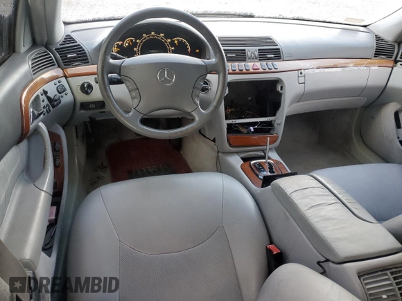 2002 Mercedes-Benz S 430 with VIN WDBNG70J32A302767, listed as a Copart auction lot 48614205 with Not provided miles and Clean title. Bid and sale history available at DreamBid. Image 8.