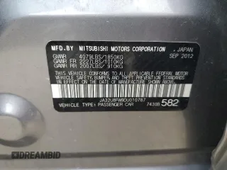 2013 Mitsubishi Lancer GT with VIN JA32U8FW9DU010787, listed as a Copart auction lot 73481664 with 142,188 mi miles and Salvage Title. Bid and sale history available at carsss.com. Image 12.