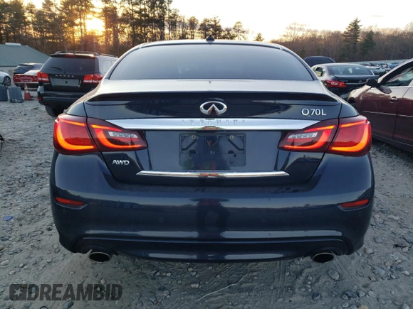 2017 Infiniti Q70 3.7 with VIN JN1BY1PR8HM210249, listed as a Copart auction lot 81218354 with 161,419 mi miles and Salvage title. Bid and sale history available at DreamBid. Image 6.