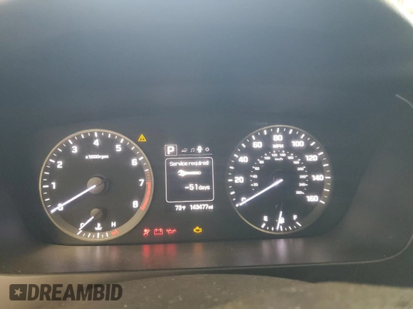 2015 Hyundai Sonata 2.4L SE with VIN 5NPE24AF7FH130802, listed as a Copart auction lot 53160155 with 143,477 mi miles and Clean Title. Bid and sale history available at carsss.com. Image 9.