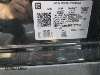 2023 Cadillac XT6 AWD Premium Luxury with VIN 1GYKPDRS6PZ187650, listed as a Copart auction lot 54235305 with Not provided miles and Non repairable. Bid and sale history available at DreamBid. Image 14.