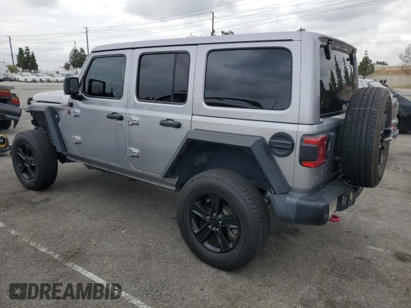 2018 Jeep Wrangler Unlimited Rubicon with VIN 1C4HJXFN7JW211402, listed as a Copart auction lot 53401925 with 79,041 mi miles and Salvage title. Bid and sale history available at DreamBid. Image 2.
