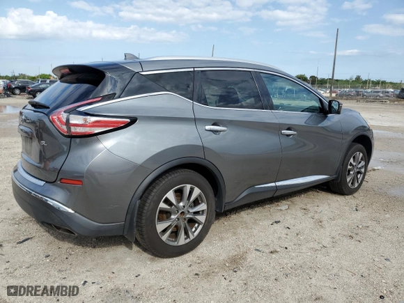 2017 Nissan Murano SL with VIN 5N1AZ2MG3HN163670, listed as a Copart auction lot 49519585 with 92,073 mi miles and Salvage Title. Bid and sale history available at carsss.com. Image 3.