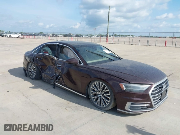 2019 Audi A8 z VIN WAU8DAF85KN004784, wystawiony jako IAAI lot #42414695 z przebiegiem Nie podano mil oraz . Historia ofert i sprzedaży dostępna na DreamBid. Obrazek 1.