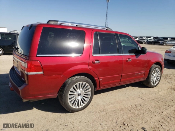 2015 Lincoln Navigator with VIN 5LMJJ2JT3FEJ11989, listed as a Copart auction lot 74520934 with 126,280 mi miles and Salvage Title. Bid and sale history available at carsss.com. Image 3.