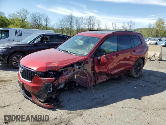 2024 Cadillac XT6 AWD Sport with VIN 1GYKPHRS4RZ715079, listed as a Copart auction lot 55297235 with 18,283 mi miles and Salvage title. Bid and sale history available at DreamBid. Image 1.