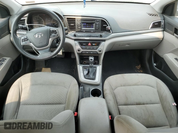 2017 Hyundai Elantra SE with VIN KMHD74LF2HU361038, listed as a Copart auction lot 58988105 with 165,547 mi miles and Salvage title. Bid and sale history available at DreamBid. Image 8.