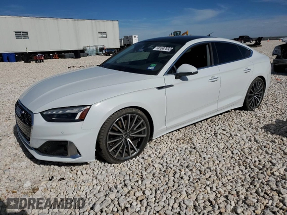 2021 Audi A5 Sportback Premium Plus with VIN WAUCBCF51MA025644, listed as a Copart auction lot 81047833 with 9,959 mi miles. Bid and sale history available at carsss.com. Image 1.