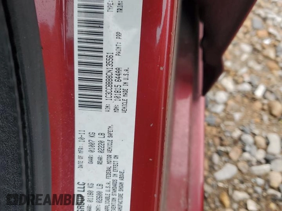 2012 Chrysler 200 Touring with VIN 1C3CCBBB8CN135561, listed as a Copart auction lot 51231825 with 170,289 mi miles and Salvage Title. Bid and sale history available at DreamBid. Image 12.